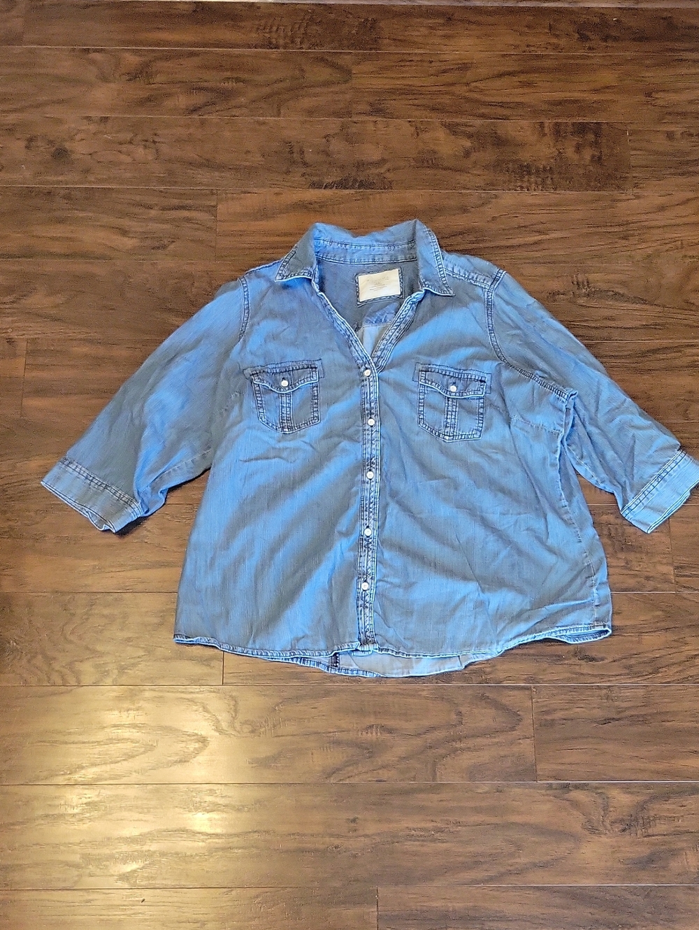 Sonoma chambray button-down shirt in light blue